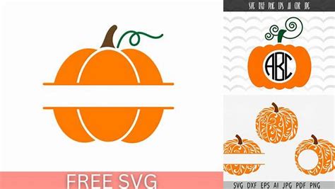 Download Free Pumpkin Monogram SVG For Crafts