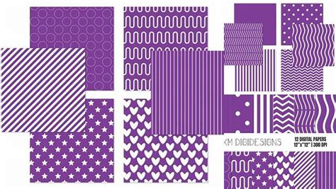 Download Free Purple Patterns Digital Paper Files