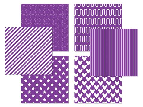 Download Free Purple Patterns Digital Paper For Cricut