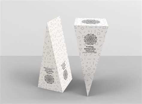 Download Free Pyramid Paper Box Mockup PSD Generator