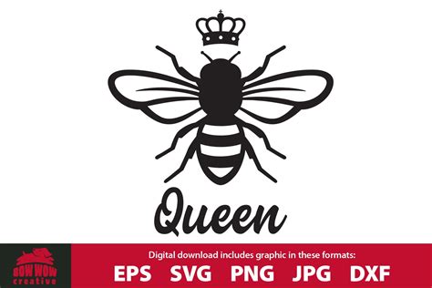 Download Free Queen Bee - SVG File, DXF File Crafts