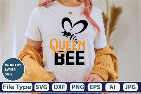 Download Free Queen Bee cut file Printable