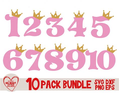 Download Free Queen Birthday Numbers SVG Bundle Easy Edite