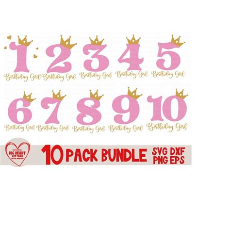 Download Free Queen Birthday Numbers SVG Bundle Files Free PSD Mockups