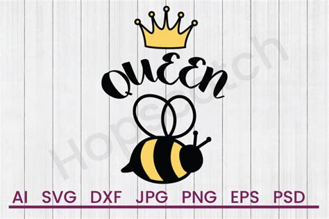 Download Free Queen Bumble Bee - SVG File, DXF File Files Free PSD Mockups