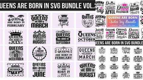 Download Free Queens are born in, Bundle Files DXF Files