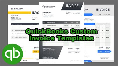 Free Quickbooks Invoice Templates