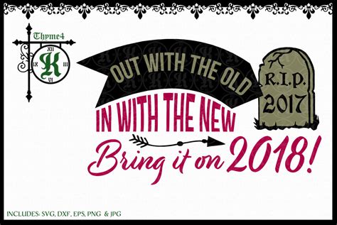 Download Free R.I.P. 2017...Bring it on 2018 For Crafts