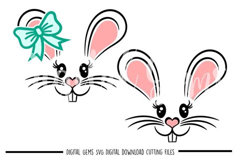 Download Free Rabbit Face SVG / DXF / PNG Files Cut Files