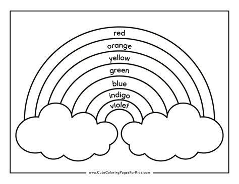 Free Rainbow Coloring Page