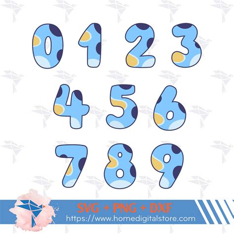 Download Free Rainbow Numbers SVG, PNG, DXF Digital Files Include Easy Edite