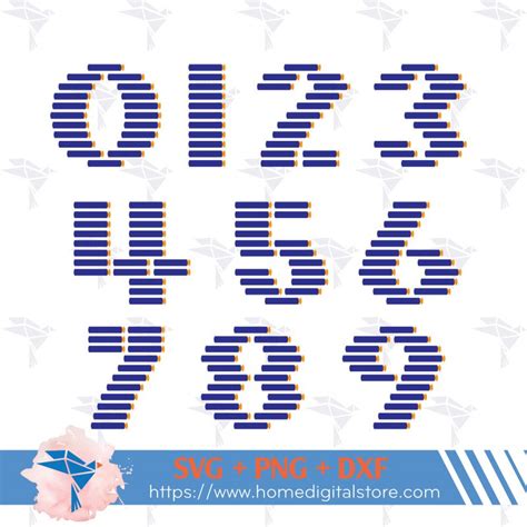 Download Free Rainbow Numbers SVG, PNG, DXF Digital Files Include For Silhouette