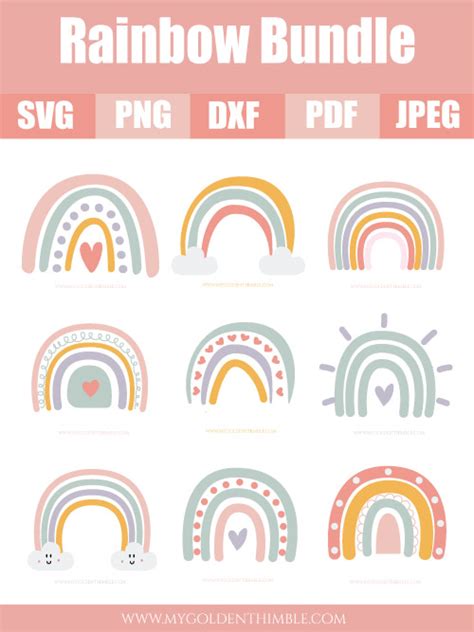 Unleash Your Creativity with Our Spectacular Free Rainbow SVG - Add a Splash of Color to Your Designs!
