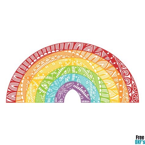 Download Free Rainbow design DXF Files