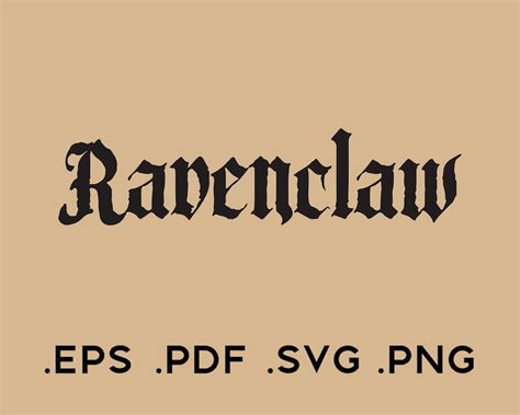 Download Free Ravenclaw Words Cut Files