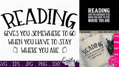 Download Free Reading Gives You Somewhere To Go Svg DXF Files
