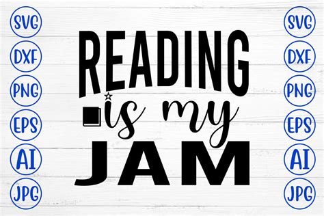 Download Free Reading is my jam SVG Cut File Commercial Use Free PSD Mockups