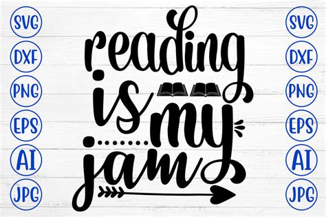 Download Free Reading is my jam SVG Cut File Files