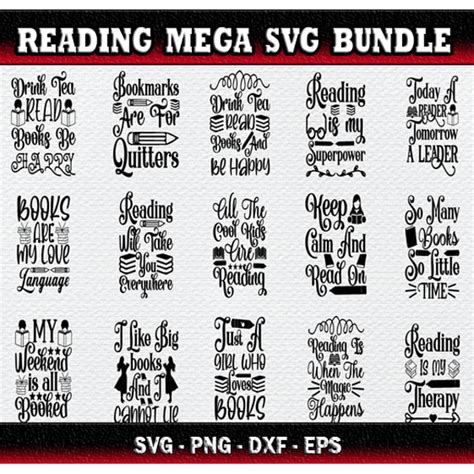 Download Free Reading svg bundle Creativefabrica DXF Files