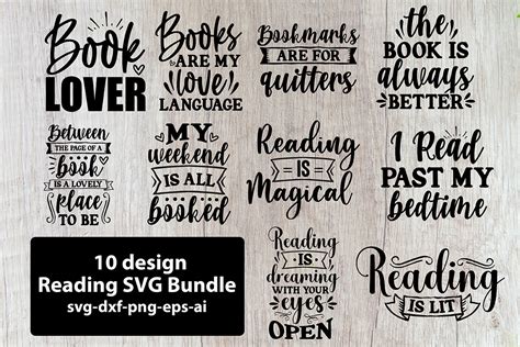 Download Free Reading svg bundle Files For Crafts