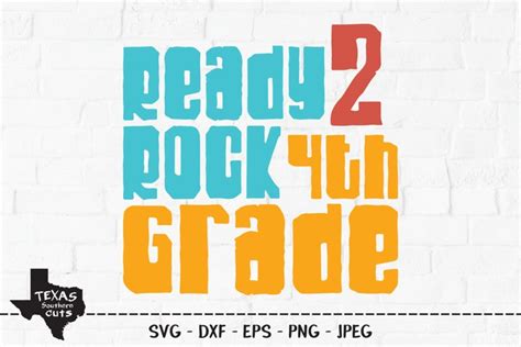 Download Free Ready To Rock 4th Grade SVG Cut File DXF Files
