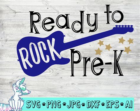 Download Free Ready To Rock Pre School SVG Cut File DXF Files