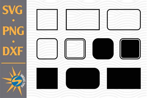 Download Free Rectangle SVG, PNG, DXF Digital Files Include For Crafts