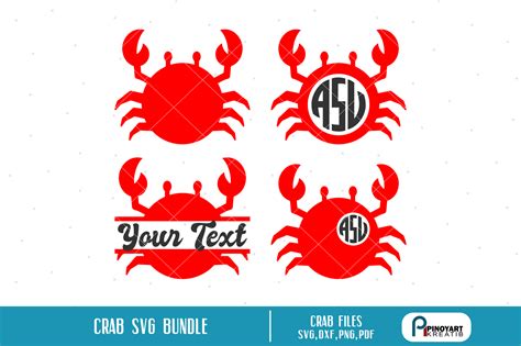Download Free Red Crab - SVG File, DXF File Commercial Use