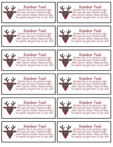 Free Reindeer Food Printable