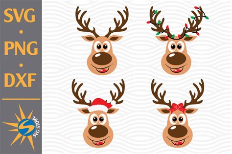 Download Free Reindeer Head SVG, PNG, DXF Digital Files Include DXF Files