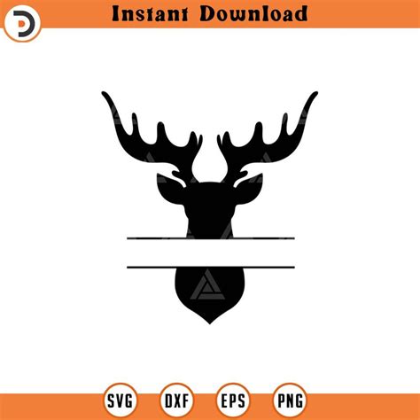 Download Free Reindeer Split Monogram Girl SVG Cut File Commercial Use DXF Files
