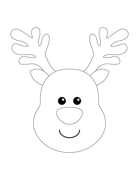 Download Free Reindeer face design Printable