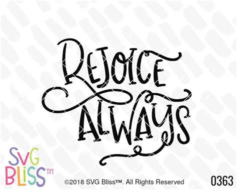 Download Free Rejoice always SVG Commercial Use DXF Files
