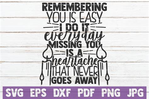 Download Free Remembering you is easy. I do it every day SVG Cut File Files Free PSD Mockups
