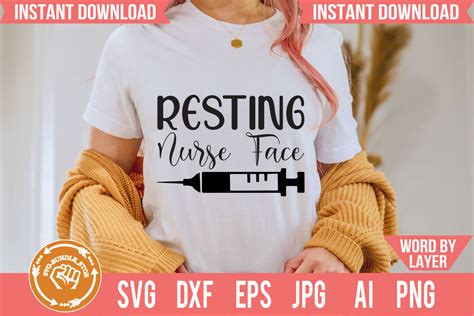 Download Free Resting Nurse Face SVG Cut File Cut Files