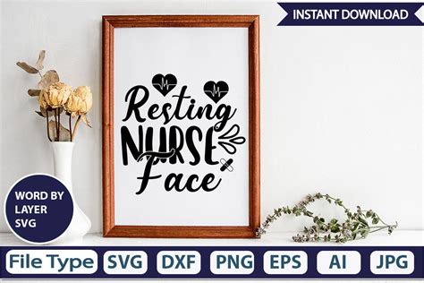 Download Free Resting Nurse Face SVG Cut File Files For Crafts