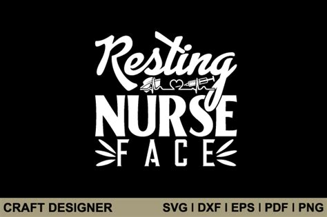 Download Free Resting Nurse Face SVG Cut File Printable