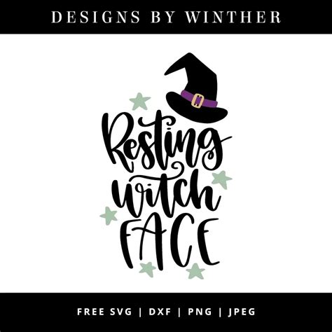 Download Free Resting Witch Face SVG DXF Files