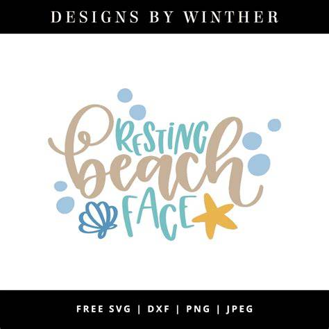 Download Free Resting beach face svg Files DXF Files