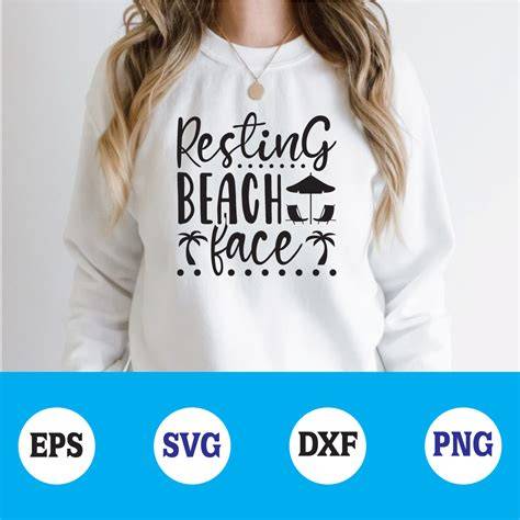 Download Free Resting beach face svg Files For Crafts