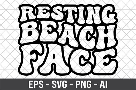 Download Free Resting beach face svg For Crafts