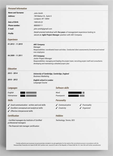 Free Resume Builder Pdf