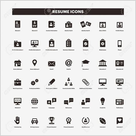 Free Resume Icons For Word