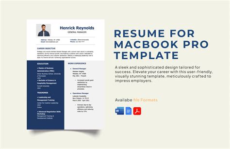 Free Resume Templates For Macbook Pro