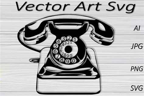 Download Free Retro Rotary Phone | SVG | PNG | DXF Easy Edite