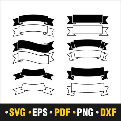 Download Free Ribbon SVG, Ribbon DXF, Cuttable File Cut Files