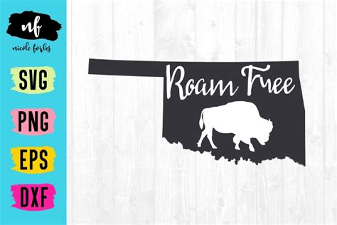 Download Free Roam Free Oklahoma SVG Cut File Commercial Use DXF Files