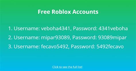 Free Roblox Accounts & Password With Robux - June 2023