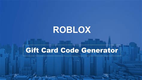 Free Roblox Gift Card Code Generator No Survey Verification [NDR 
