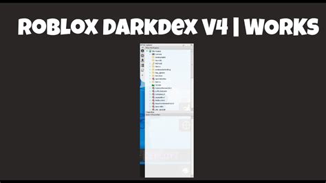 Free Roblox Script Dark Dex V4 (undetectable, script editor updates 